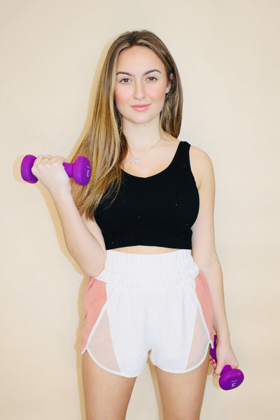 Beige Active Shorts