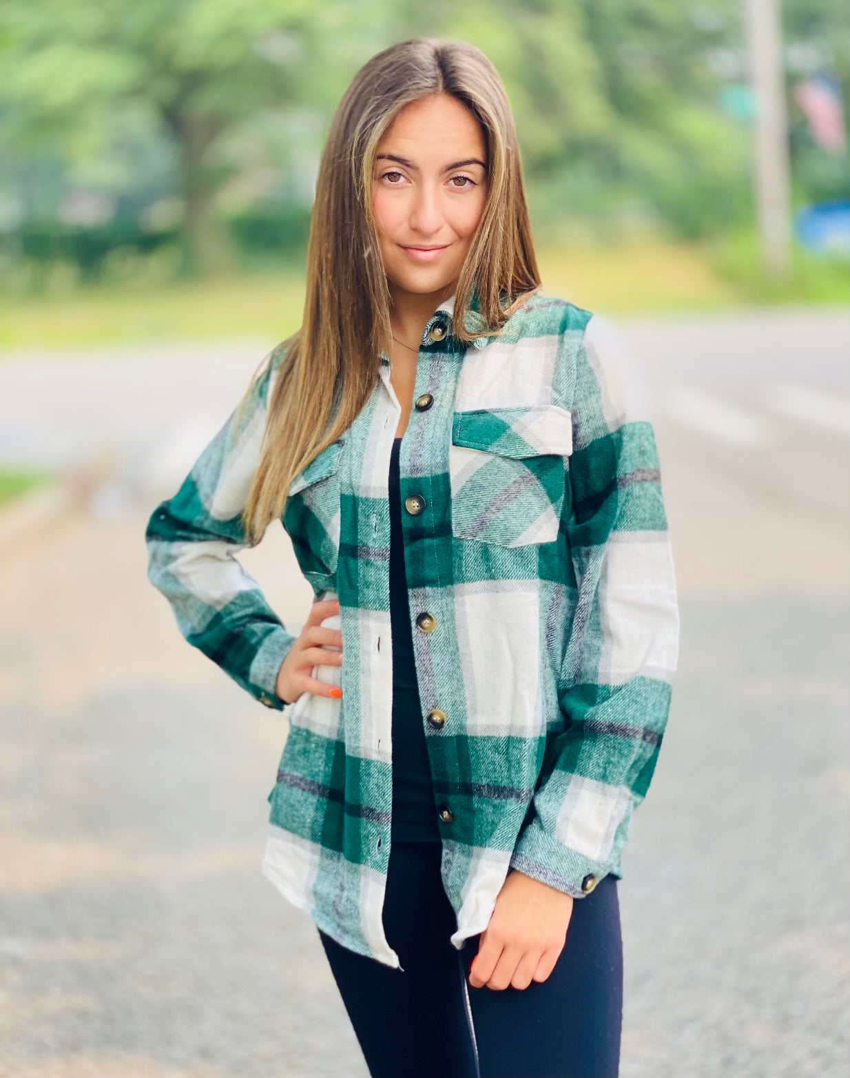 Plaid Button Down Shaket 4 colors