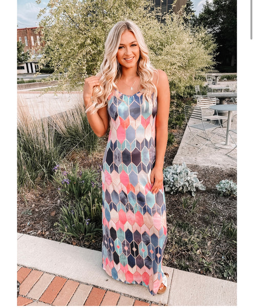 Plus Arrow Maxi Dress