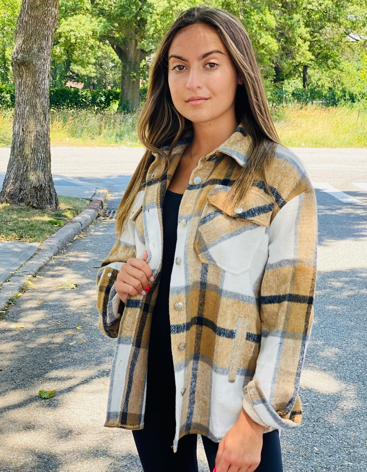 Plaid Button Down Shaket 4 colors