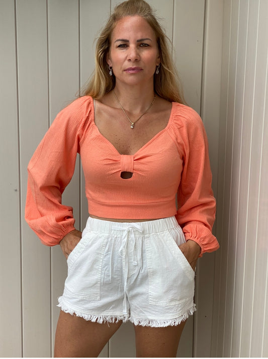 Orange Knotted Top