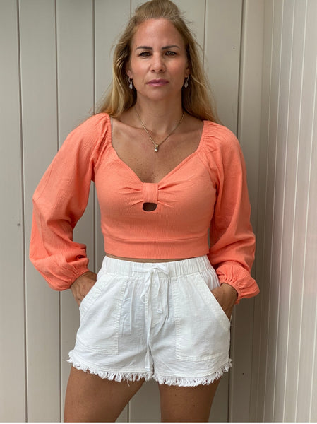 Orange Knotted Top