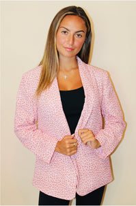 Pink Leopard Blazer