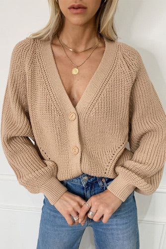 Solid cardi with buttons