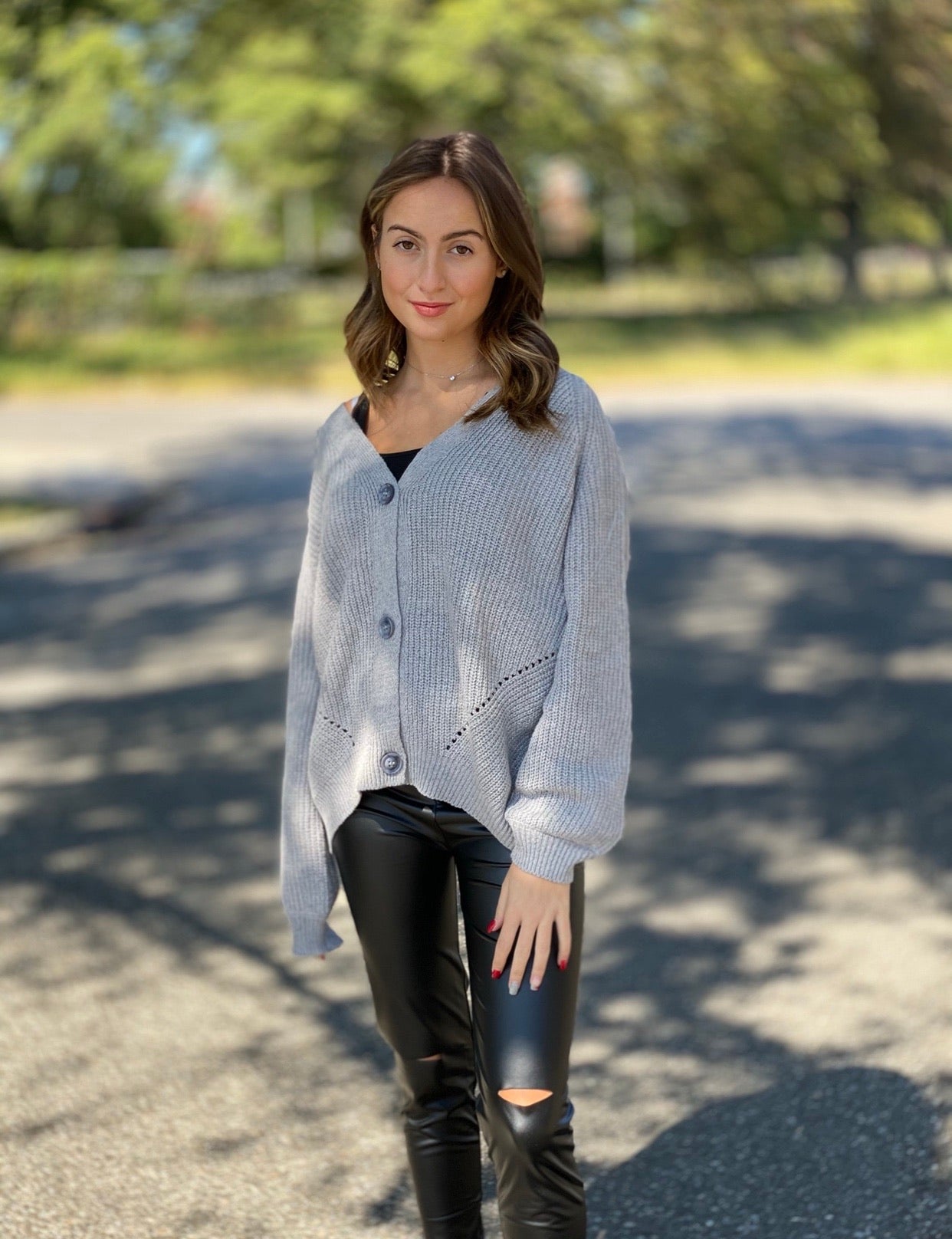 Solid cardi with buttons