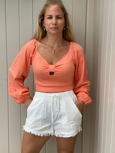 Orange Knotted Top