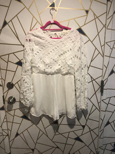 White cut out romper