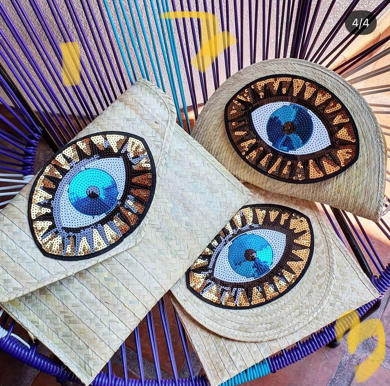 Evil eye clutch