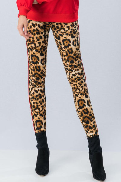 Leopard stripped legging