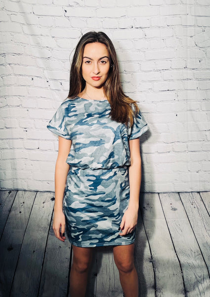Grey and green camo dresses