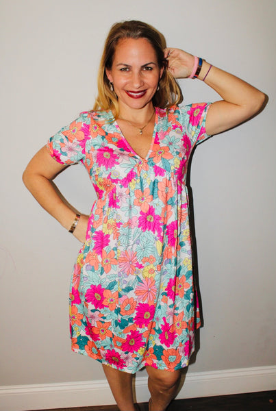 Floral print dress