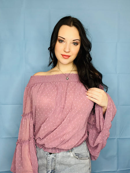 Off the shoulder Bell sleeve Top