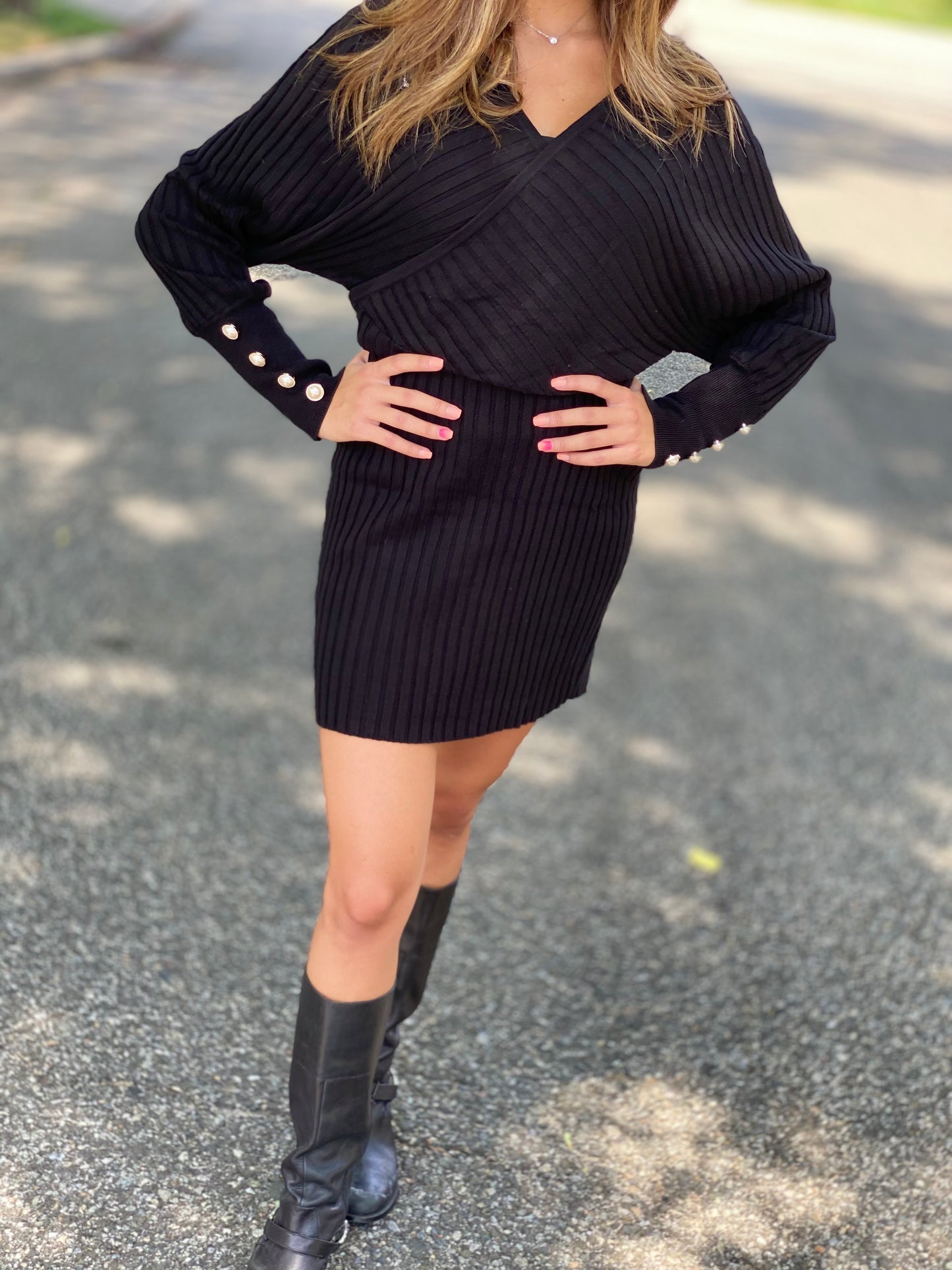 Black pearl dress