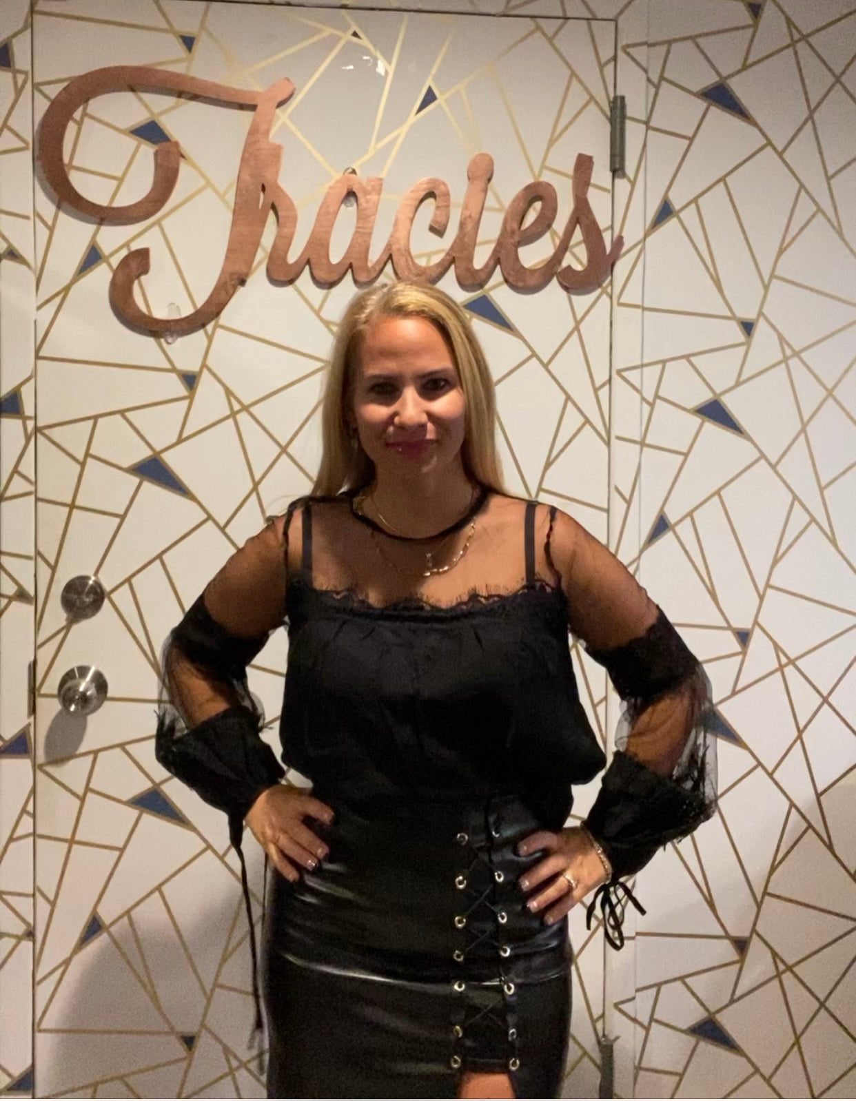 Black lace top