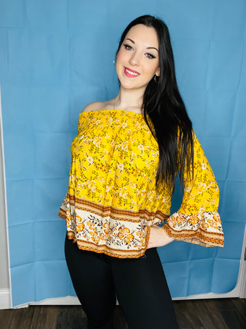 Yellow Off the Shoulder Blouse