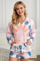 Pink 2 piece tie dye set