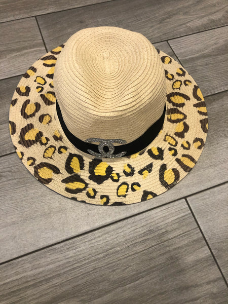 Leopard floppy hat