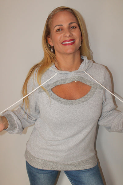 Hoodie with cut out