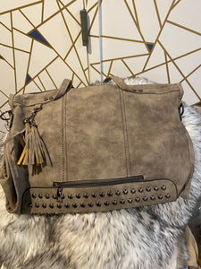 Grey suede tote cross body or tote