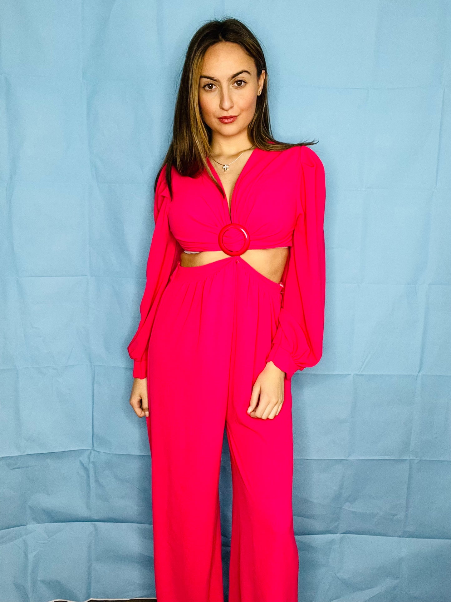 Hot Pink Jumpsuit