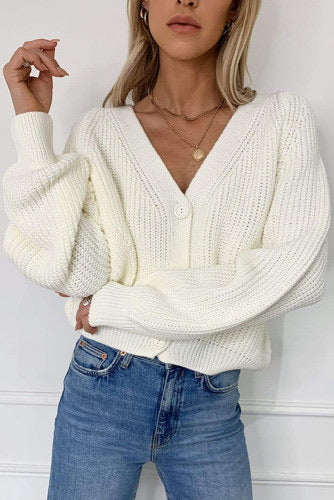 Solid cardi with buttons