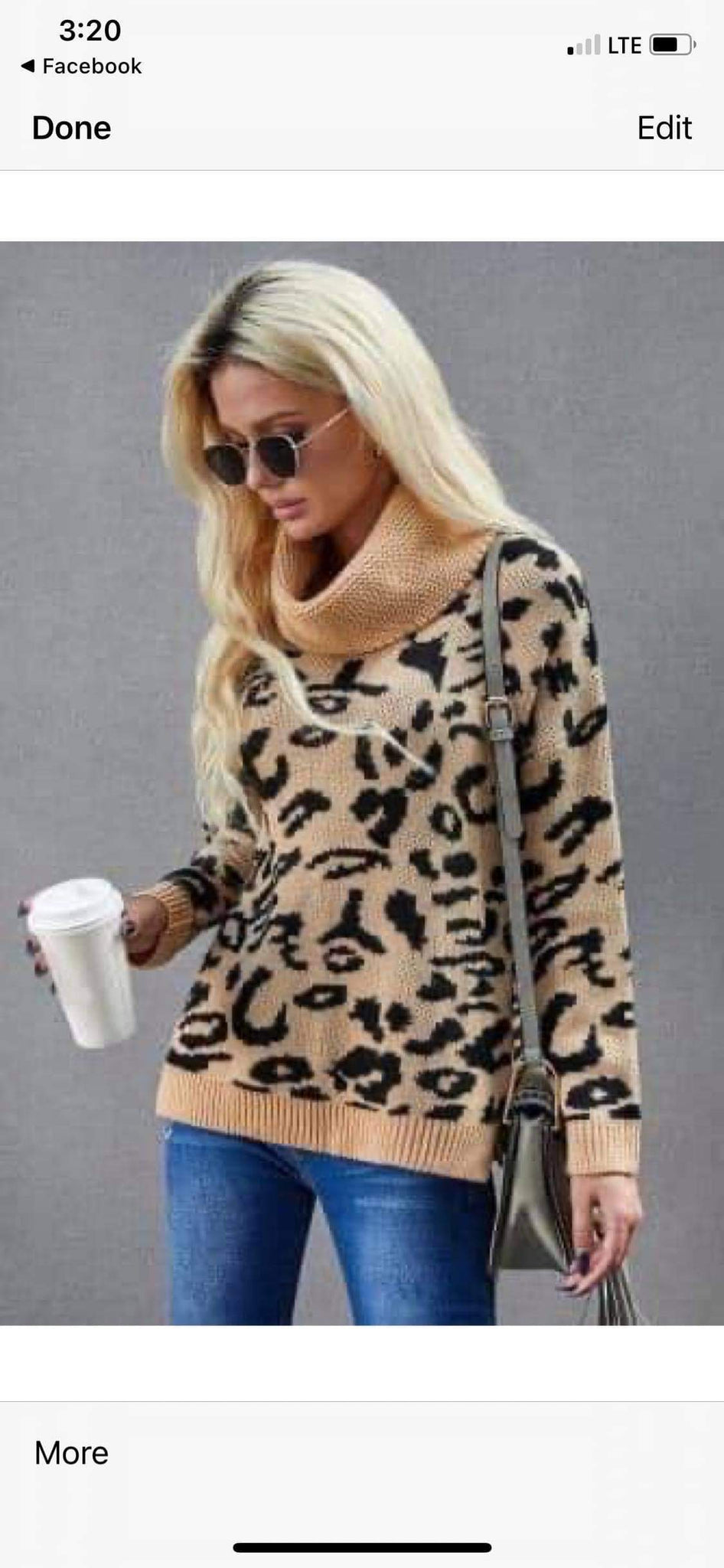 Leopard turtle neck