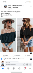 Off the shoulder ruffle top