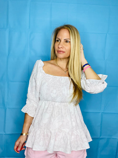 Beige Babydoll Top