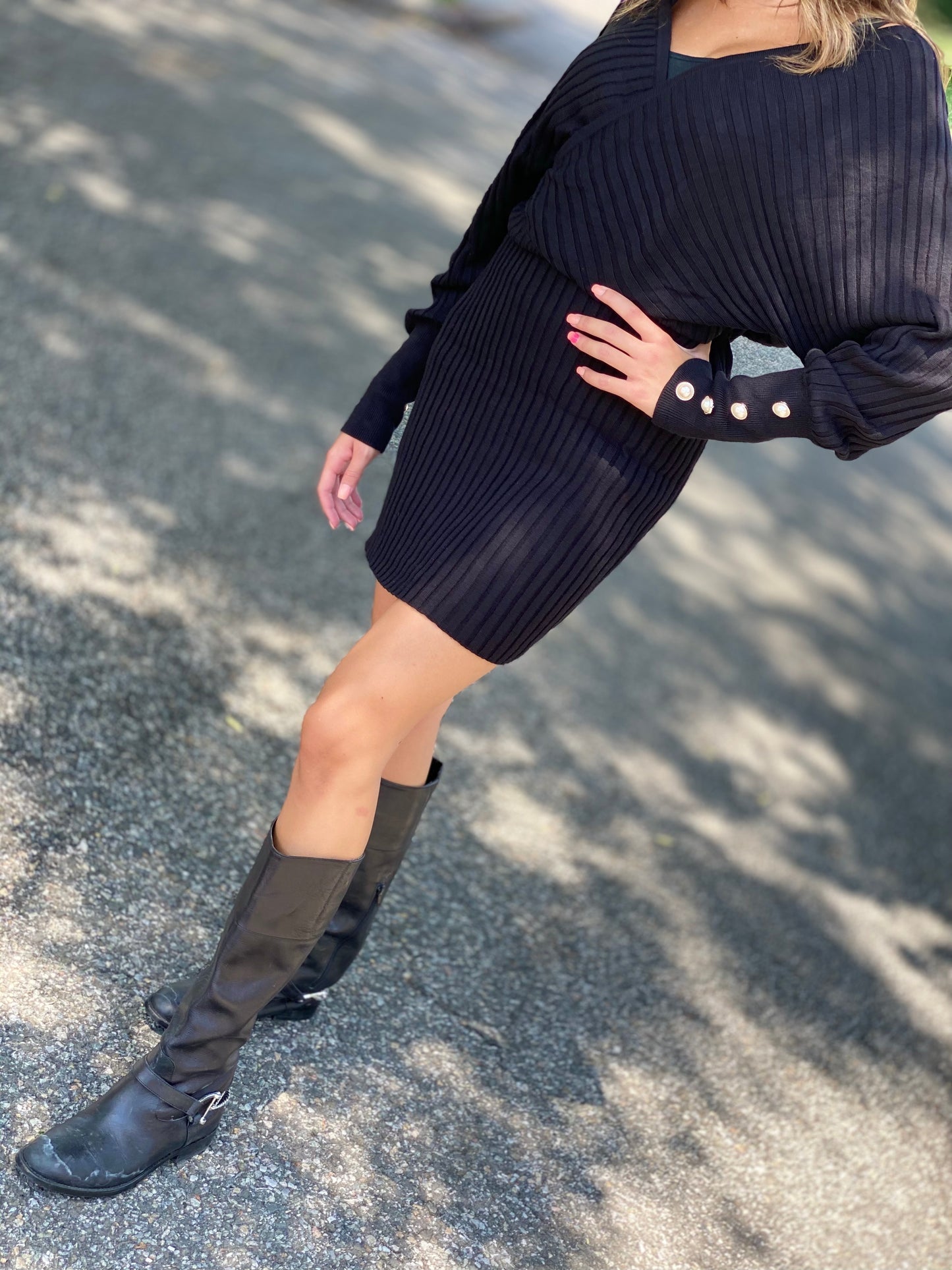 Black pearl dress