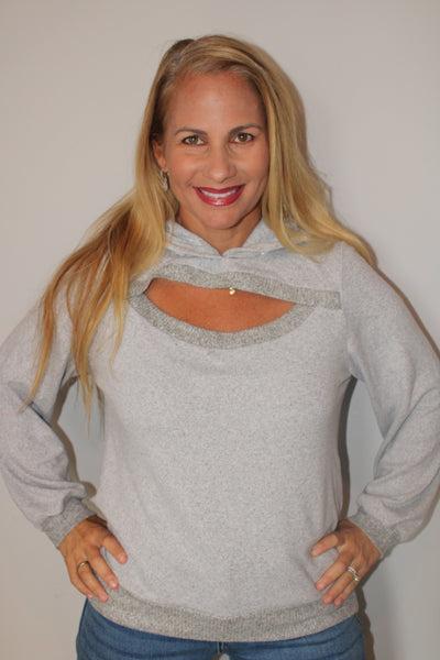 Hoodie with cut out