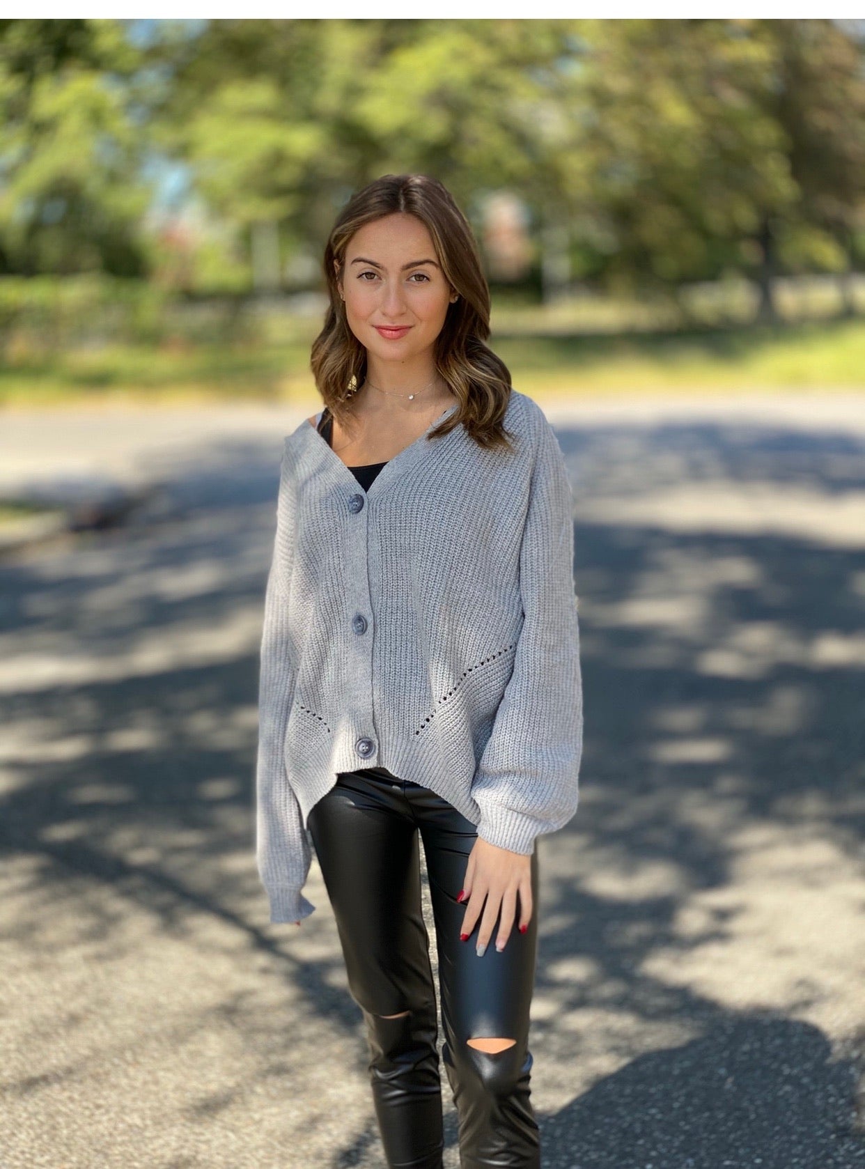 Solid cardi with buttons