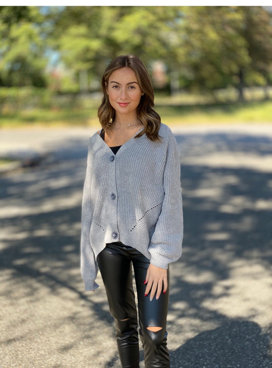 Solid cardi with buttons