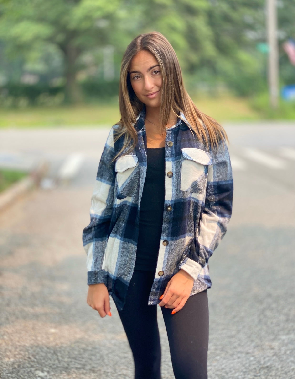 Plaid Button Down Shaket 4 colors