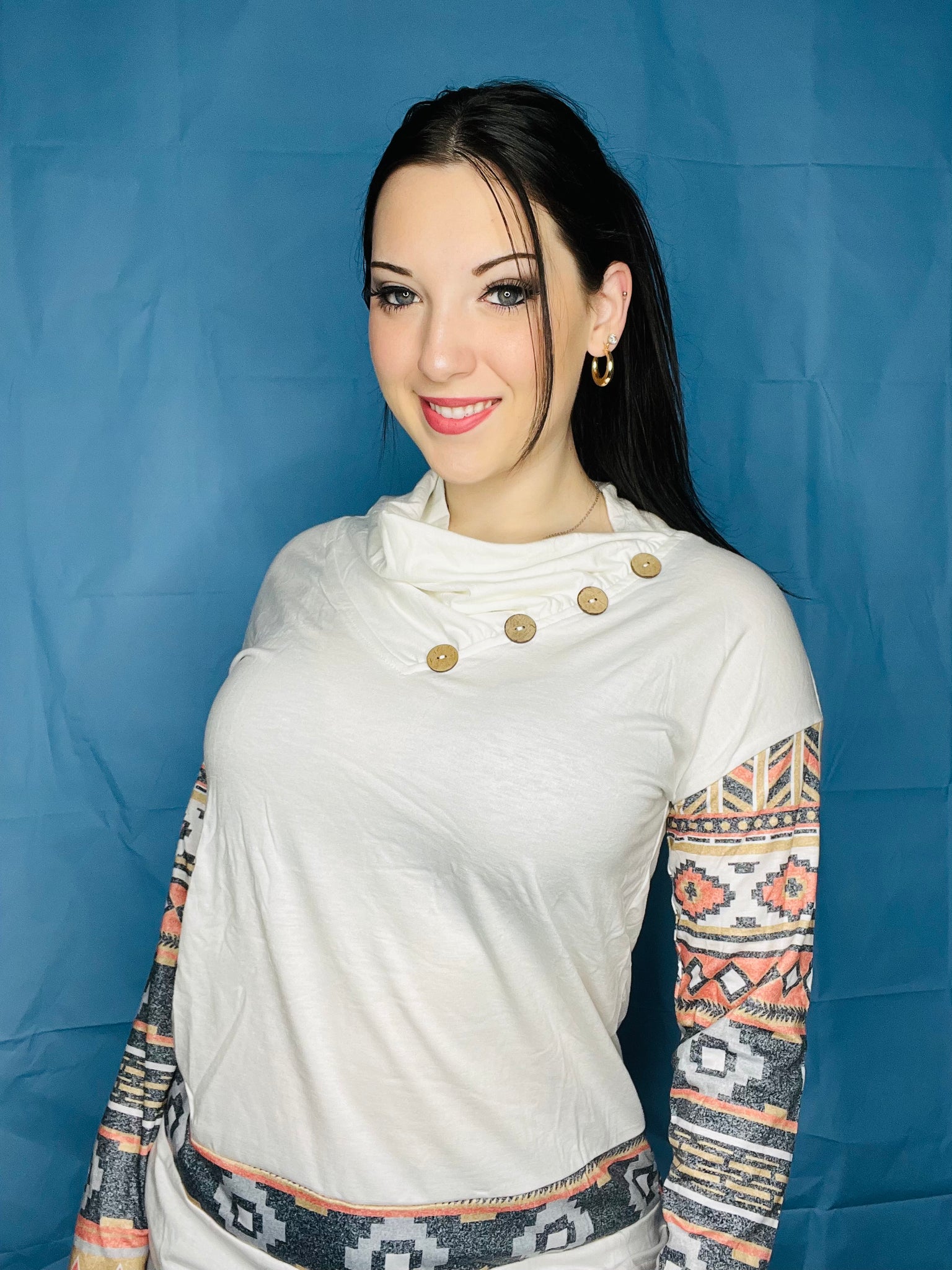 Long Sleeve Lose Turtle neck Top