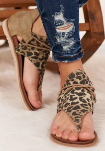 Print Flat Sandals
