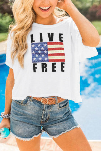 Flag Live Free T-Shirt