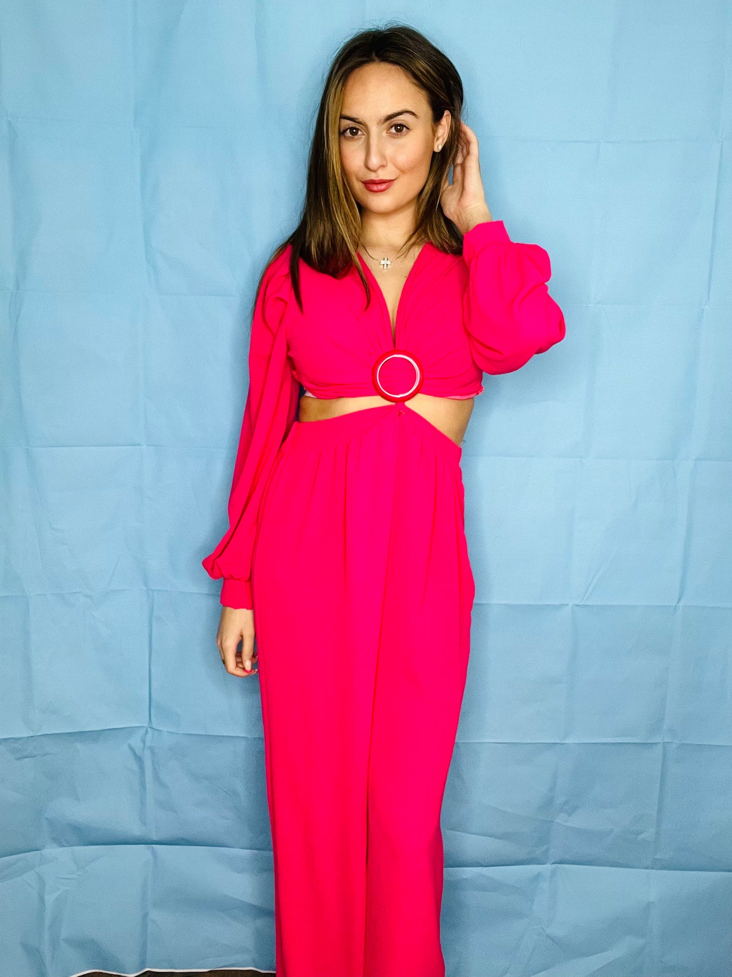 Hot Pink Jumpsuit