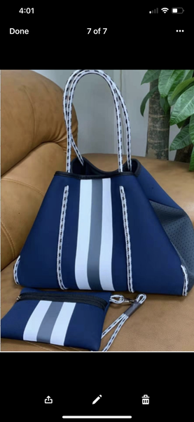 Blue strip bag