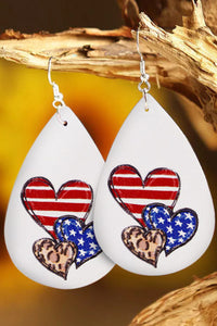 Flag Heart earings
