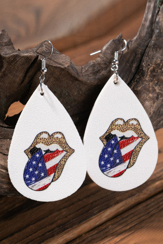 Flag Tounge earings