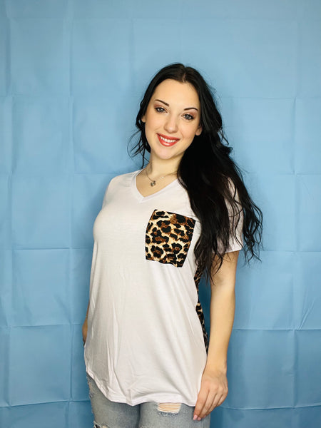 White Leopard top