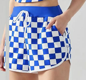 Checker Shorts with Drawstring Waist