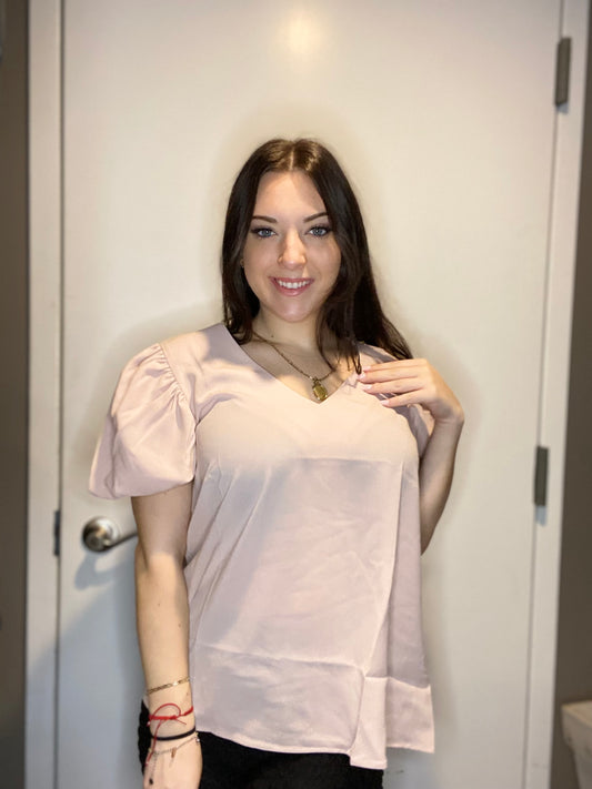 Cuffed Shoulder Blouse