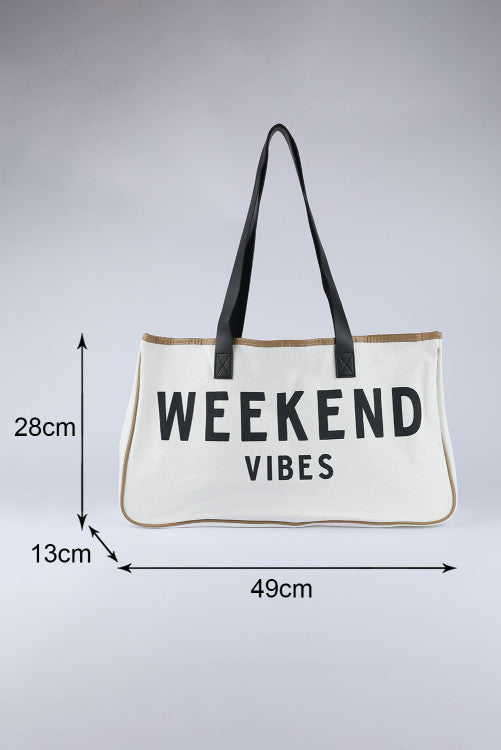 Weekend Vibe Canvas Tote